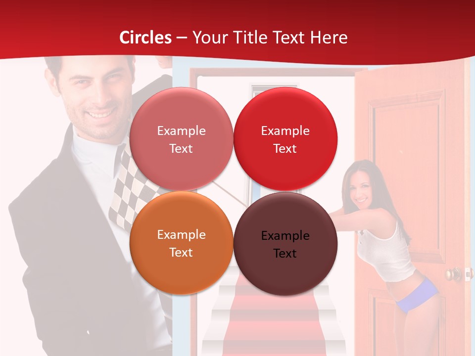 Handsome Businessman Holding A Blank Sign In Front Of Him PowerPoint Template