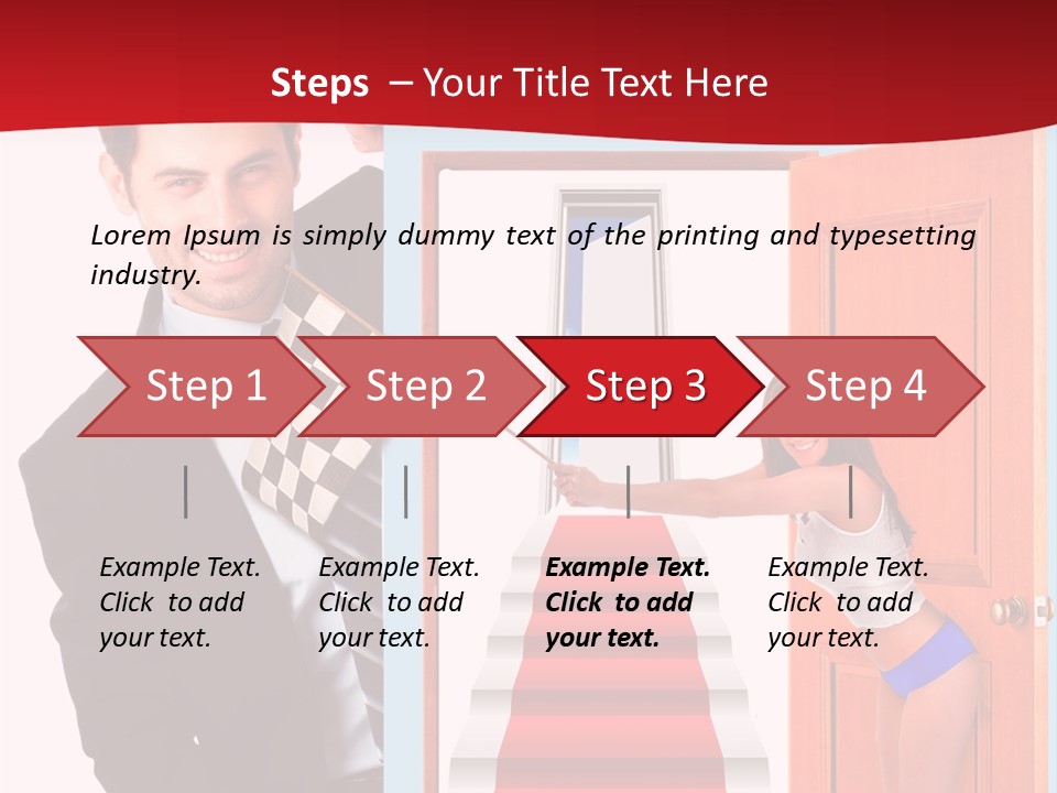Handsome Businessman Holding A Blank Sign In Front Of Him PowerPoint Template