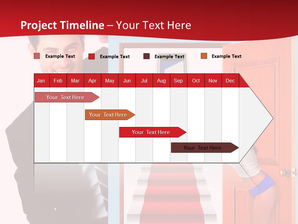 Handsome Businessman Holding A Blank Sign In Front Of Him PowerPoint Template