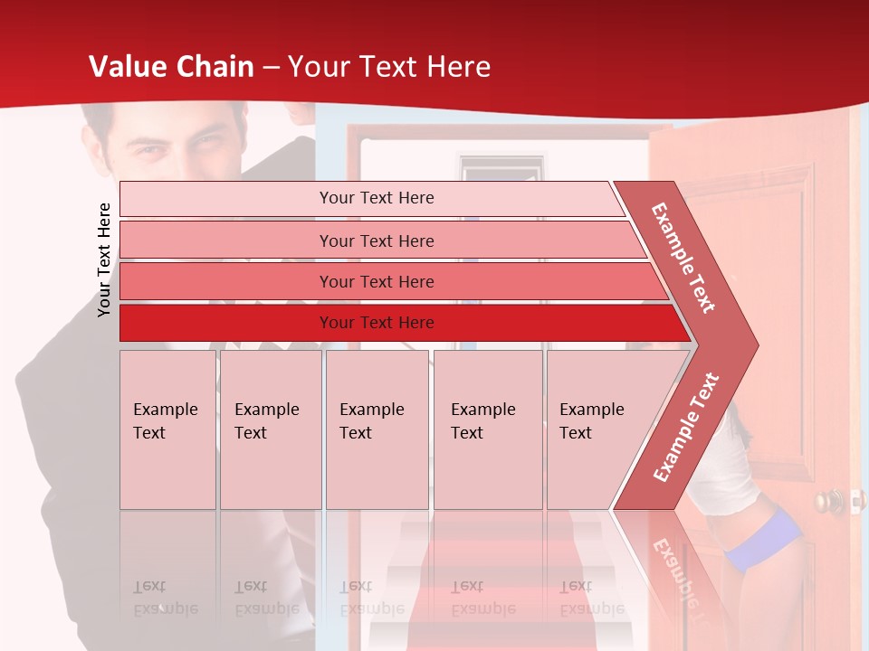Handsome Businessman Holding A Blank Sign In Front Of Him PowerPoint Template