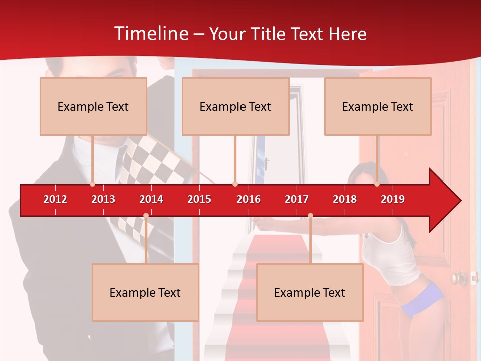 Handsome Businessman Holding A Blank Sign In Front Of Him PowerPoint Template