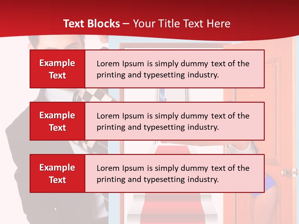 Handsome Businessman Holding A Blank Sign In Front Of Him PowerPoint Template