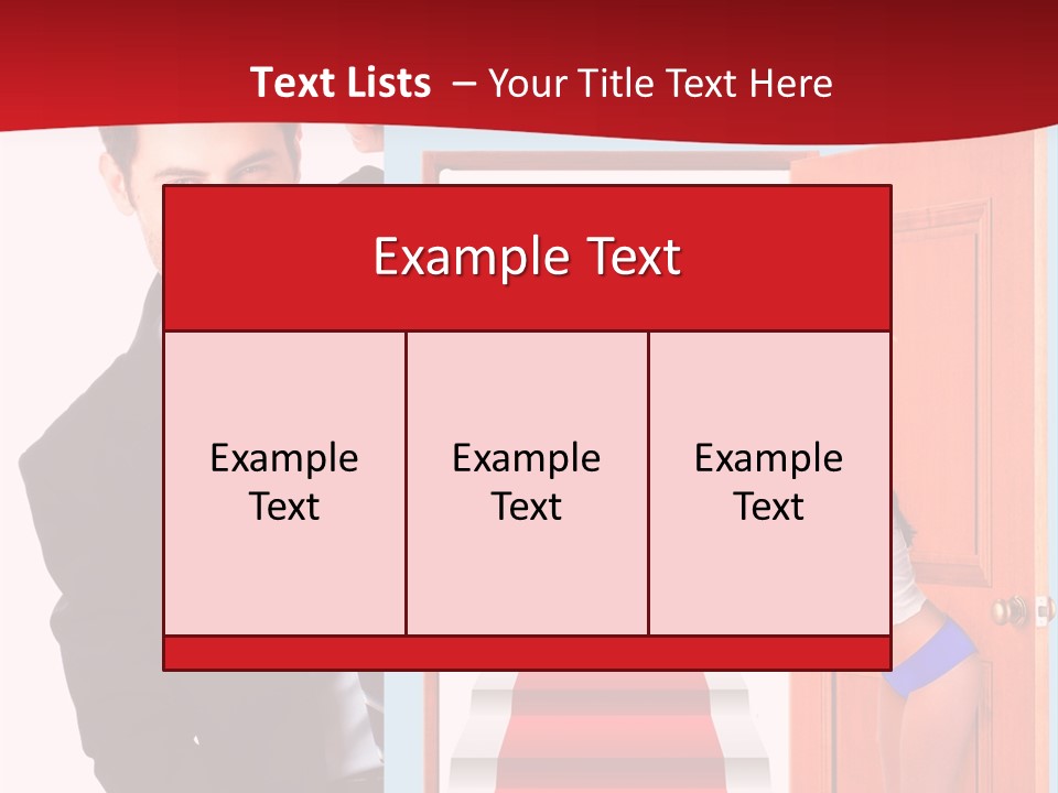 Handsome Businessman Holding A Blank Sign In Front Of Him PowerPoint Template