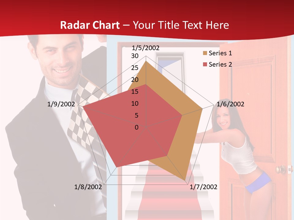 Handsome Businessman Holding A Blank Sign In Front Of Him PowerPoint Template