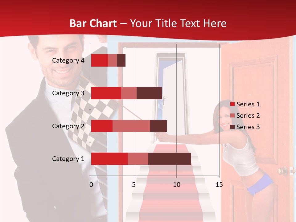 Handsome Businessman Holding A Blank Sign In Front Of Him PowerPoint Template