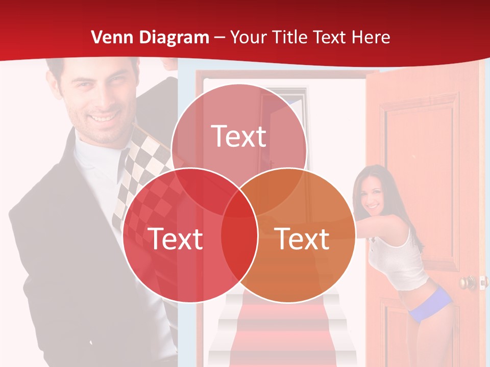 Handsome Businessman Holding A Blank Sign In Front Of Him PowerPoint Template