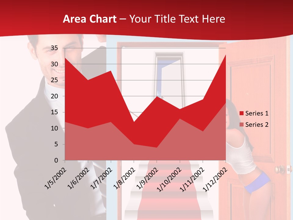Handsome Businessman Holding A Blank Sign In Front Of Him PowerPoint Template