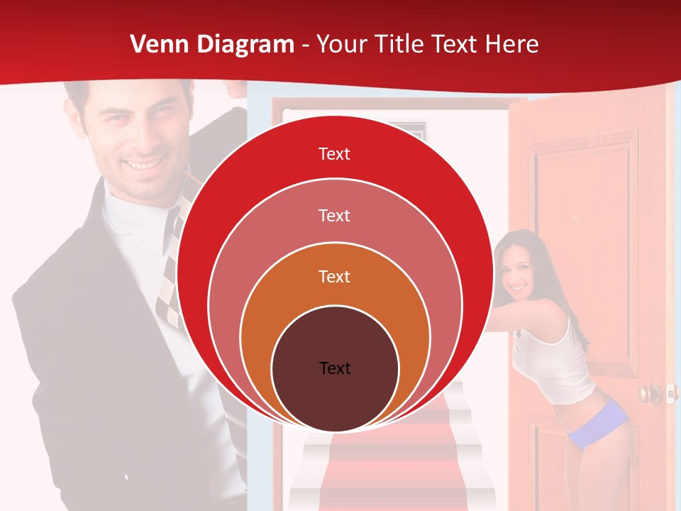 Handsome Businessman Holding A Blank Sign In Front Of Him PowerPoint Template