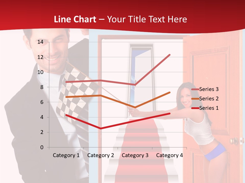 Handsome Businessman Holding A Blank Sign In Front Of Him PowerPoint Template