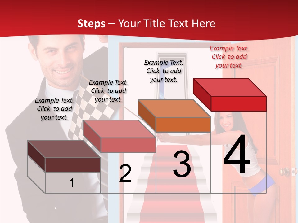 Handsome Businessman Holding A Blank Sign In Front Of Him PowerPoint Template