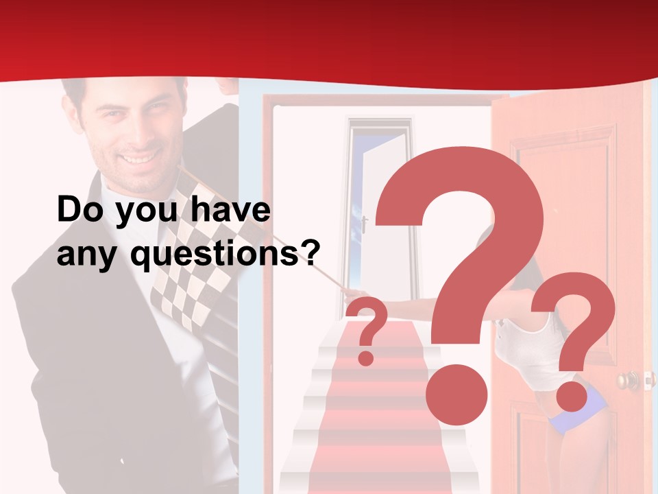 Handsome Businessman Holding A Blank Sign In Front Of Him PowerPoint Template