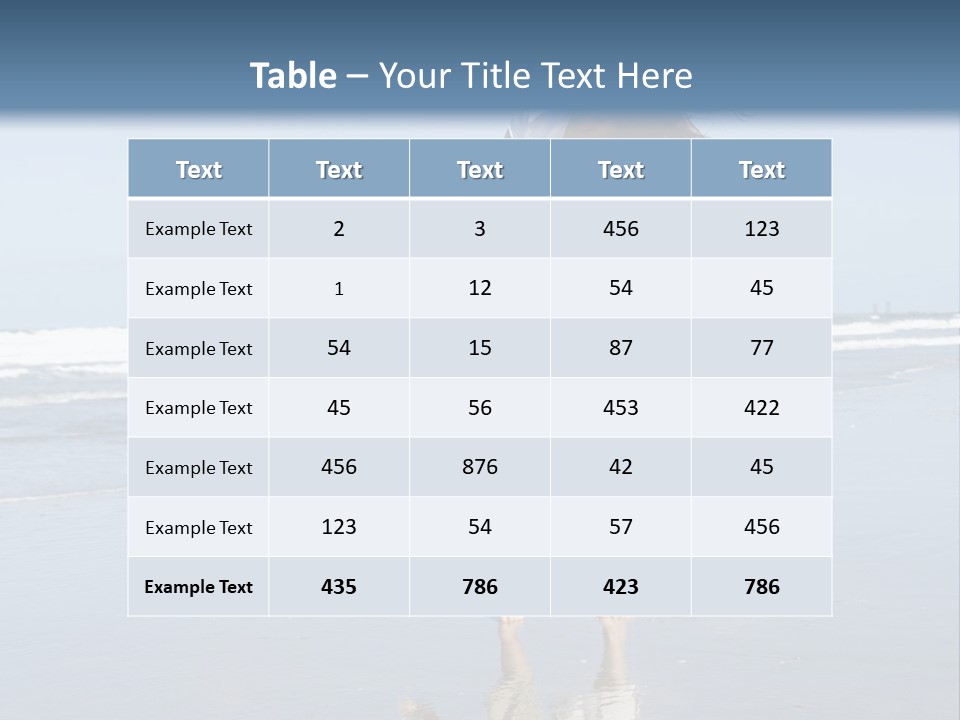 Mom And Son Playing On A Beach, Ocean And Blue Sky In The Background PowerPoint Template