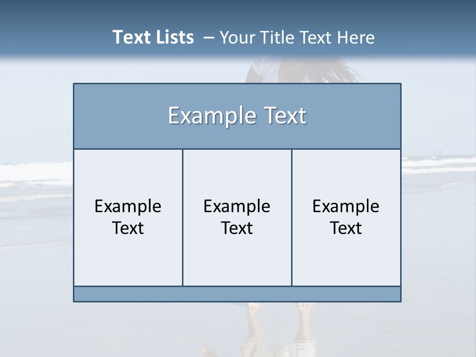 Mom And Son Playing On A Beach, Ocean And Blue Sky In The Background PowerPoint Template