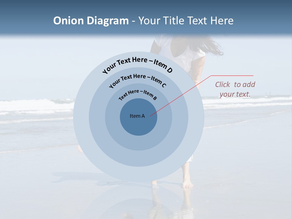 Mom And Son Playing On A Beach, Ocean And Blue Sky In The Background PowerPoint Template