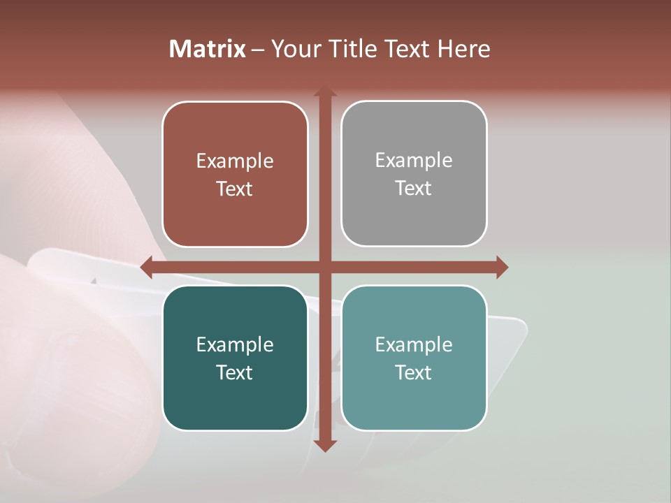 Playerтащs Hand Revealing Four Aces PowerPoint Template
