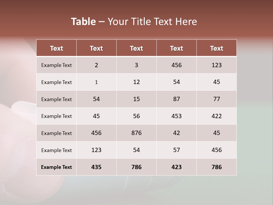Playerтащs Hand Revealing Four Aces PowerPoint Template