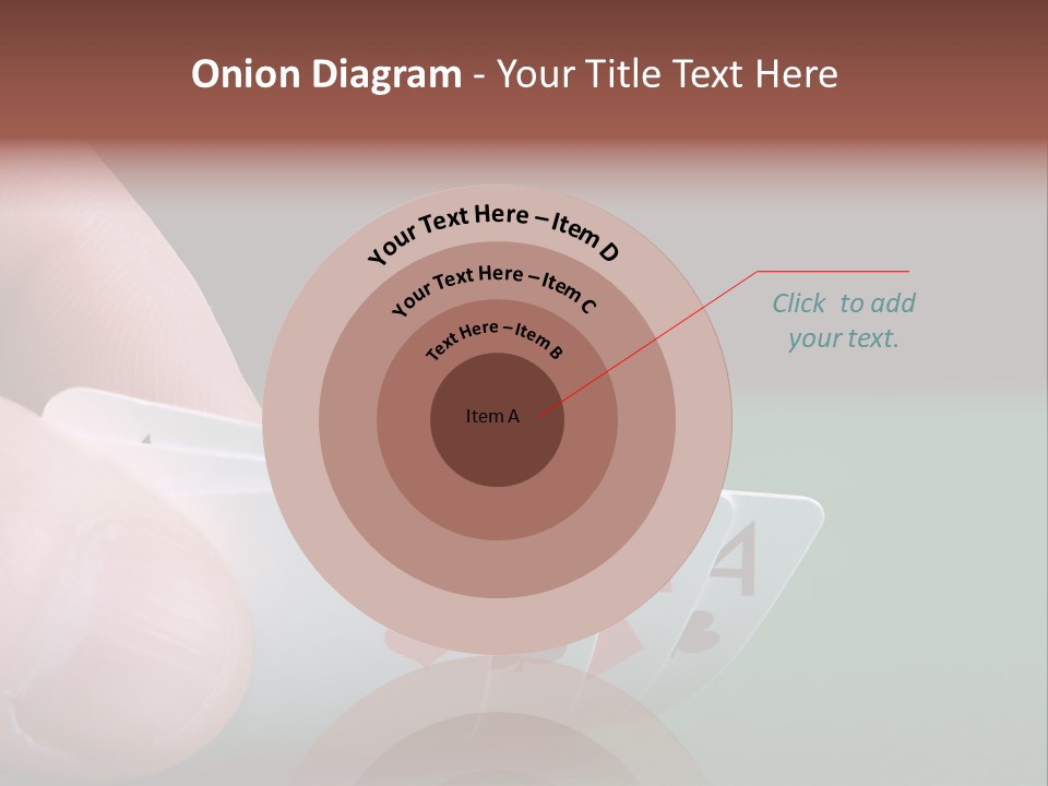 Playerтащs Hand Revealing Four Aces PowerPoint Template