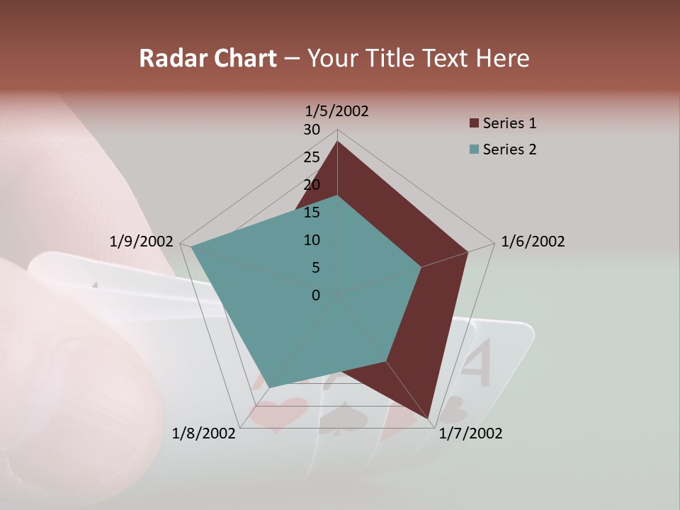 Playerтащs Hand Revealing Four Aces PowerPoint Template