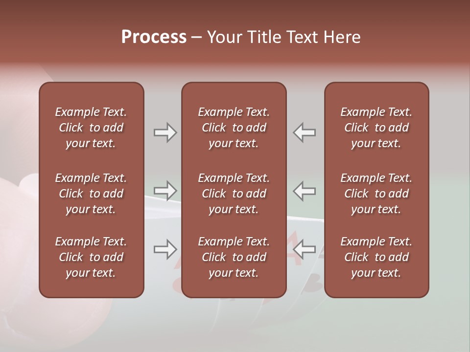 Playerтащs Hand Revealing Four Aces PowerPoint Template