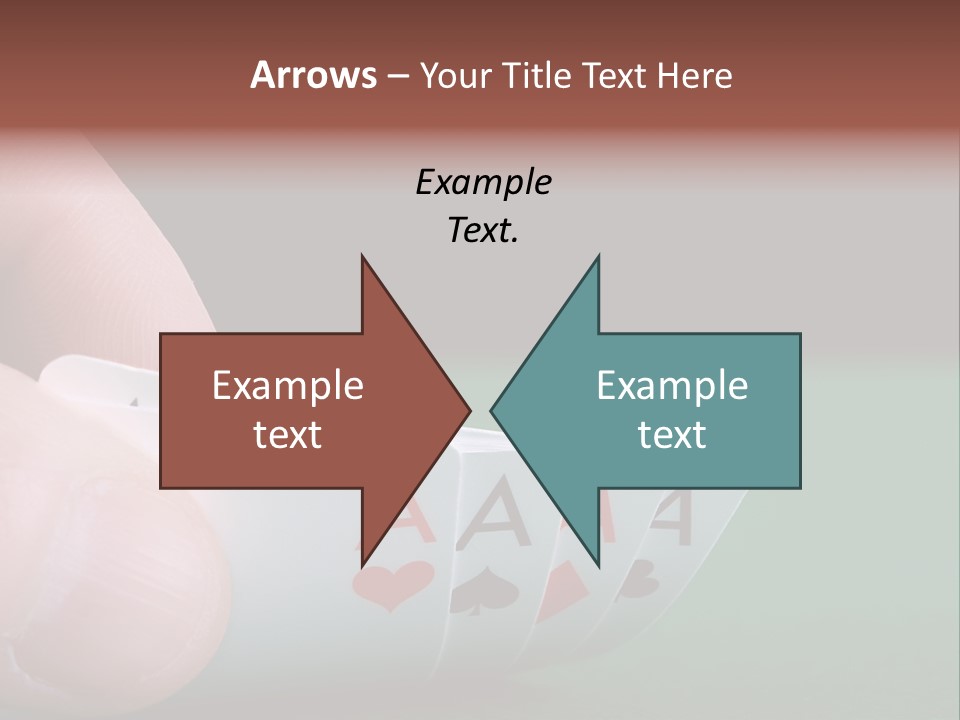 Playerтащs Hand Revealing Four Aces PowerPoint Template
