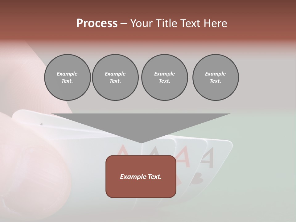 Playerтащs Hand Revealing Four Aces PowerPoint Template