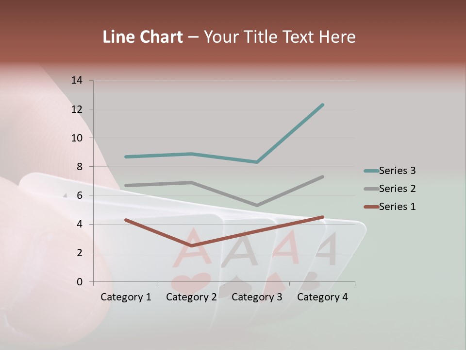 Playerтащs Hand Revealing Four Aces PowerPoint Template