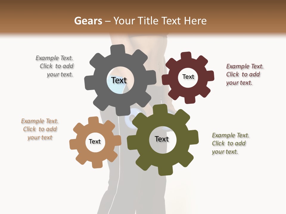 A Female Fitness Instructor Demonstrates The Finishing Position Of The Dumbbell Deadlift PowerPoint Template
