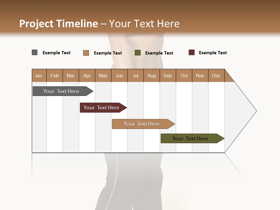 A Female Fitness Instructor Demonstrates The Finishing Position Of The Dumbbell Deadlift PowerPoint Template