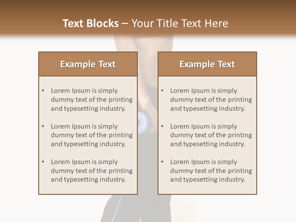 A Female Fitness Instructor Demonstrates The Finishing Position Of The Dumbbell Deadlift PowerPoint Template