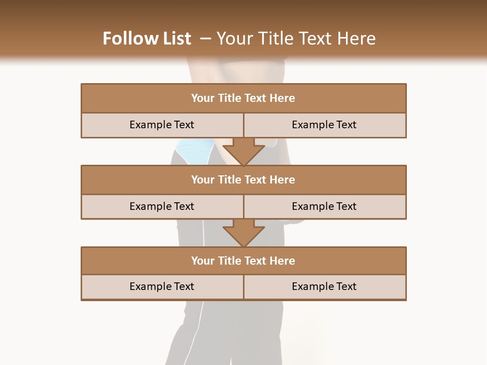 A Female Fitness Instructor Demonstrates The Finishing Position Of The Dumbbell Deadlift PowerPoint Template