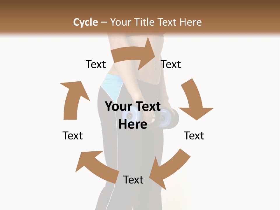 A Female Fitness Instructor Demonstrates The Finishing Position Of The Dumbbell Deadlift PowerPoint Template