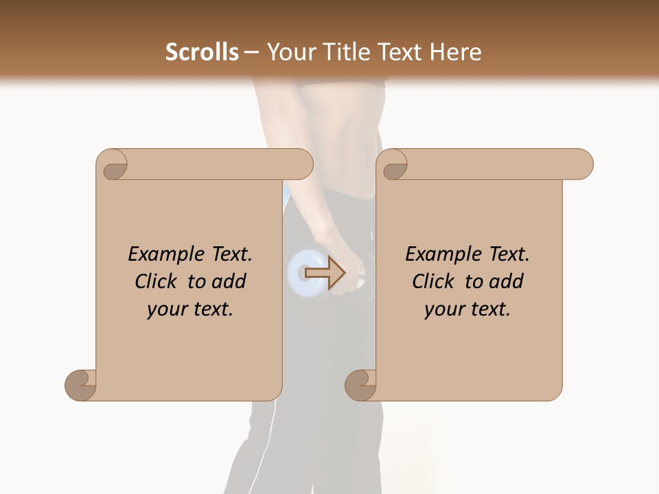 A Female Fitness Instructor Demonstrates The Finishing Position Of The Dumbbell Deadlift PowerPoint Template