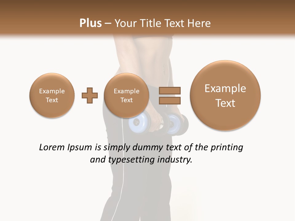 A Female Fitness Instructor Demonstrates The Finishing Position Of The Dumbbell Deadlift PowerPoint Template