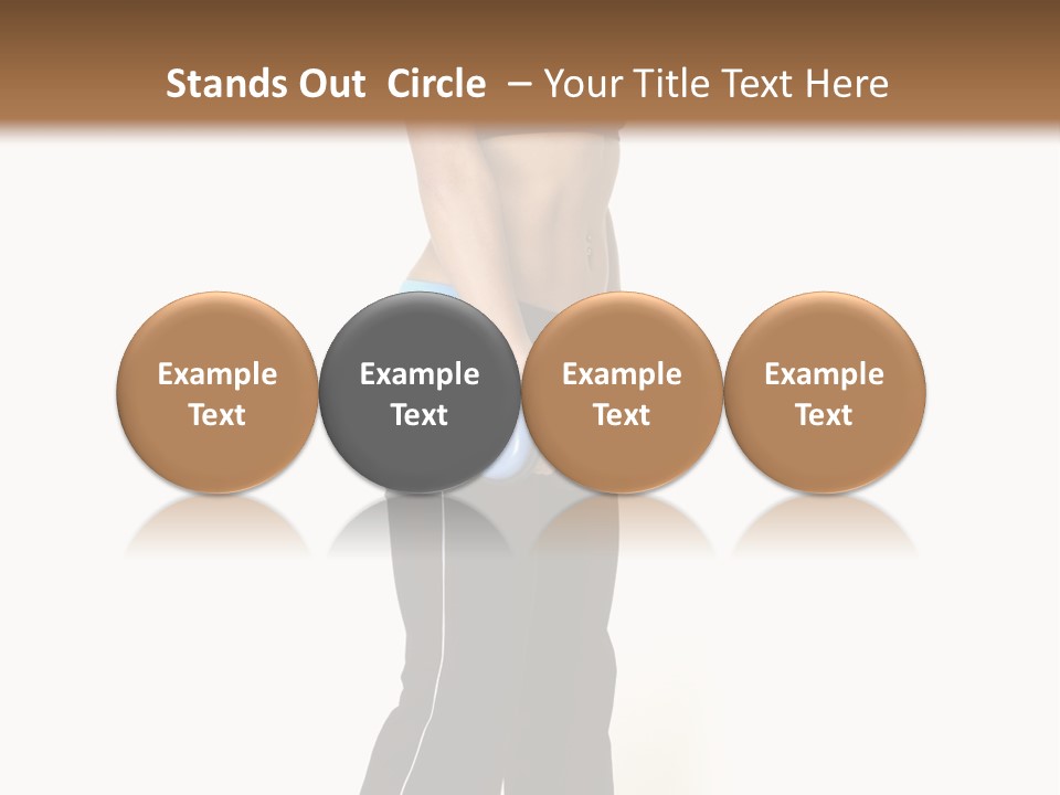 A Female Fitness Instructor Demonstrates The Finishing Position Of The Dumbbell Deadlift PowerPoint Template