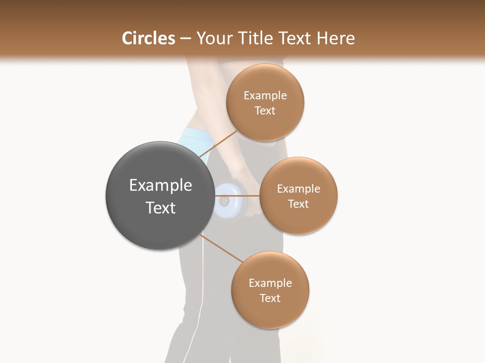 A Female Fitness Instructor Demonstrates The Finishing Position Of The Dumbbell Deadlift PowerPoint Template