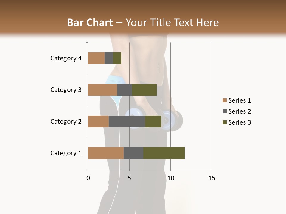 A Female Fitness Instructor Demonstrates The Finishing Position Of The Dumbbell Deadlift PowerPoint Template