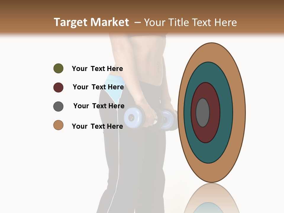 A Female Fitness Instructor Demonstrates The Finishing Position Of The Dumbbell Deadlift PowerPoint Template