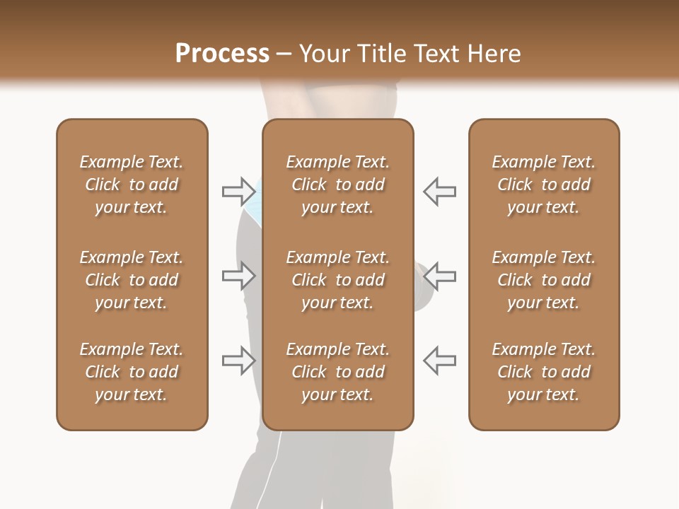 A Female Fitness Instructor Demonstrates The Finishing Position Of The Dumbbell Deadlift PowerPoint Template