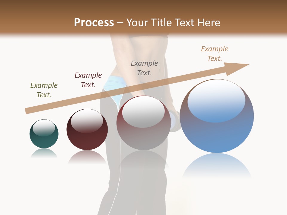 A Female Fitness Instructor Demonstrates The Finishing Position Of The Dumbbell Deadlift PowerPoint Template