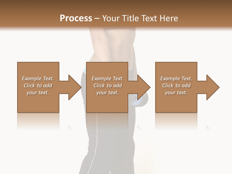 A Female Fitness Instructor Demonstrates The Finishing Position Of The Dumbbell Deadlift PowerPoint Template