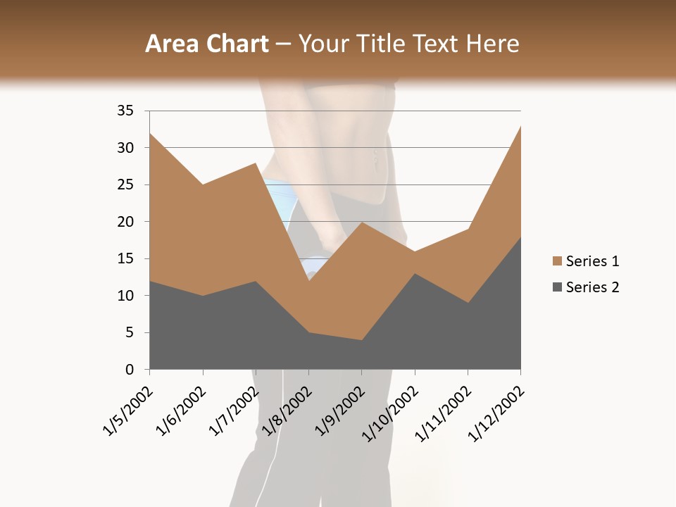 A Female Fitness Instructor Demonstrates The Finishing Position Of The Dumbbell Deadlift PowerPoint Template