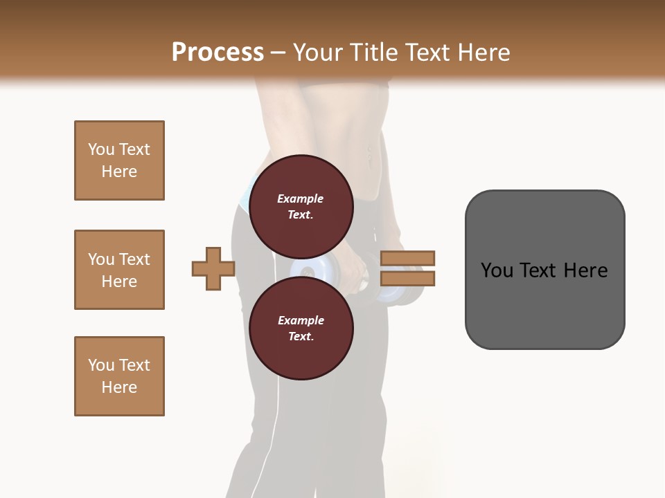 A Female Fitness Instructor Demonstrates The Finishing Position Of The Dumbbell Deadlift PowerPoint Template