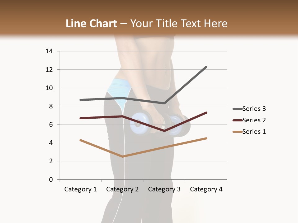A Female Fitness Instructor Demonstrates The Finishing Position Of The Dumbbell Deadlift PowerPoint Template
