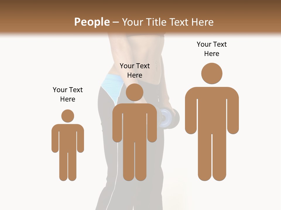 A Female Fitness Instructor Demonstrates The Finishing Position Of The Dumbbell Deadlift PowerPoint Template