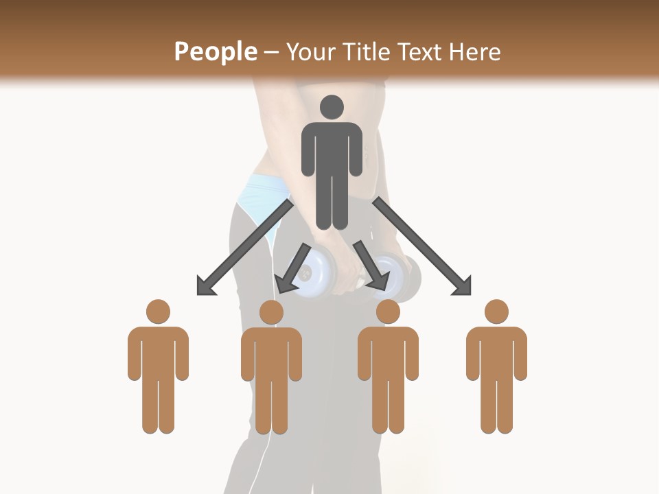 A Female Fitness Instructor Demonstrates The Finishing Position Of The Dumbbell Deadlift PowerPoint Template