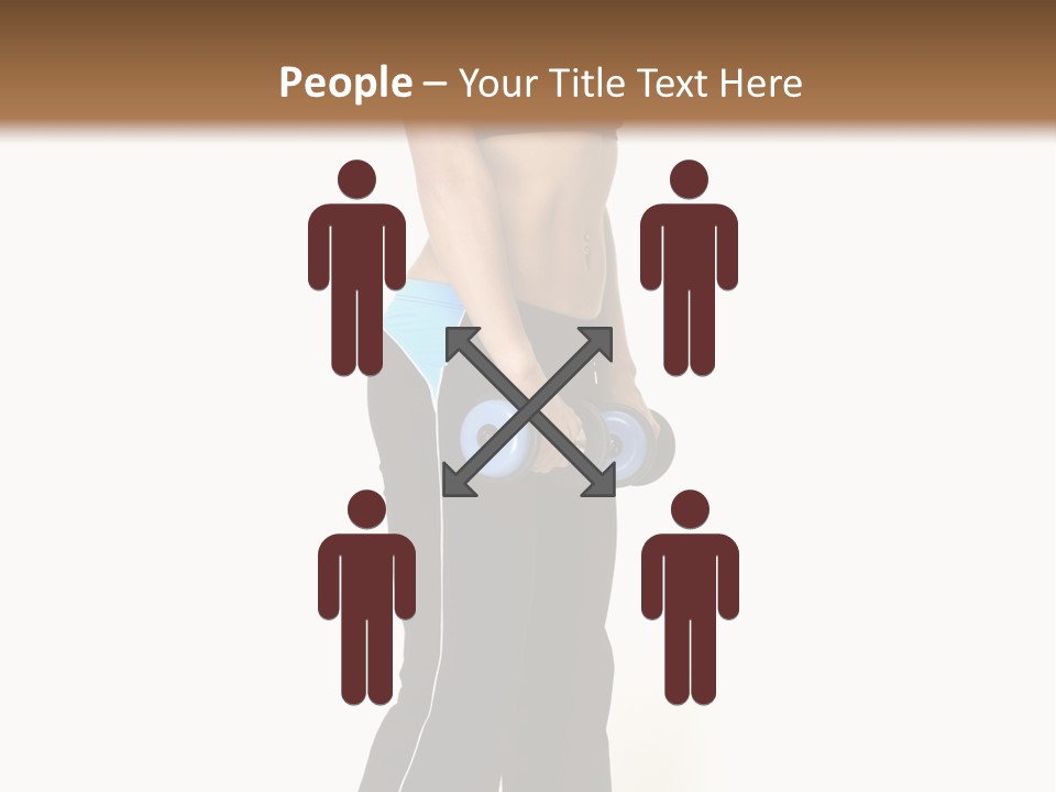 A Female Fitness Instructor Demonstrates The Finishing Position Of The Dumbbell Deadlift PowerPoint Template