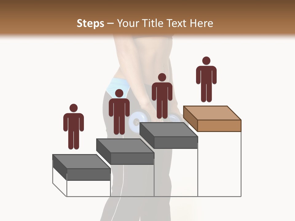 A Female Fitness Instructor Demonstrates The Finishing Position Of The Dumbbell Deadlift PowerPoint Template