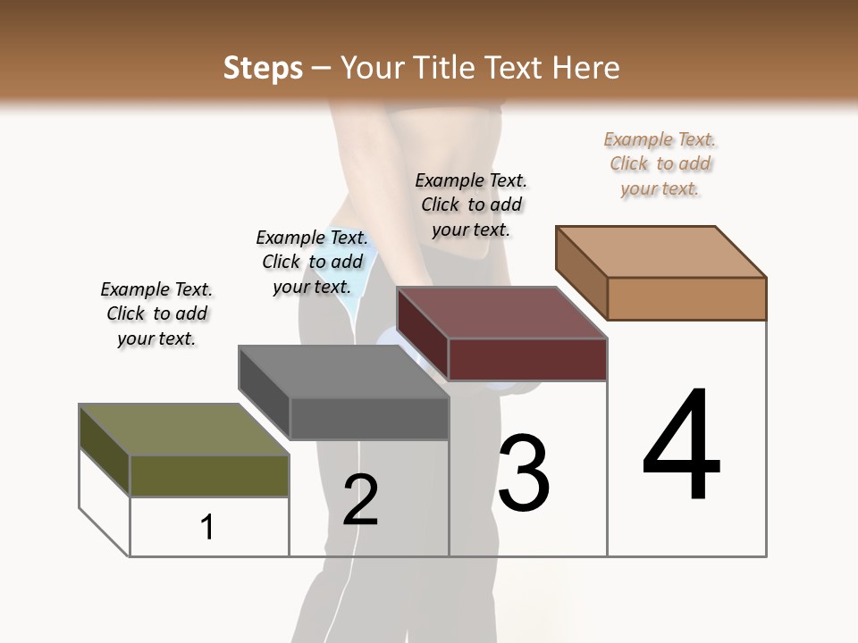 A Female Fitness Instructor Demonstrates The Finishing Position Of The Dumbbell Deadlift PowerPoint Template