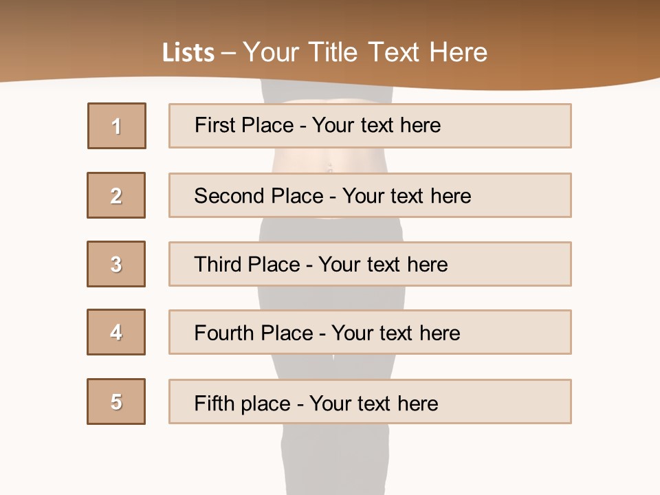 A Female Fitness Instructor Demonstrates The Finishing Position Of The Jump Squat PowerPoint Template