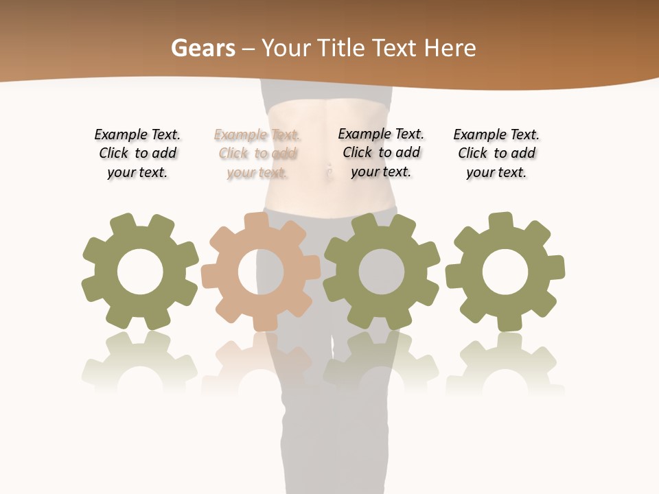 A Female Fitness Instructor Demonstrates The Finishing Position Of The Jump Squat PowerPoint Template